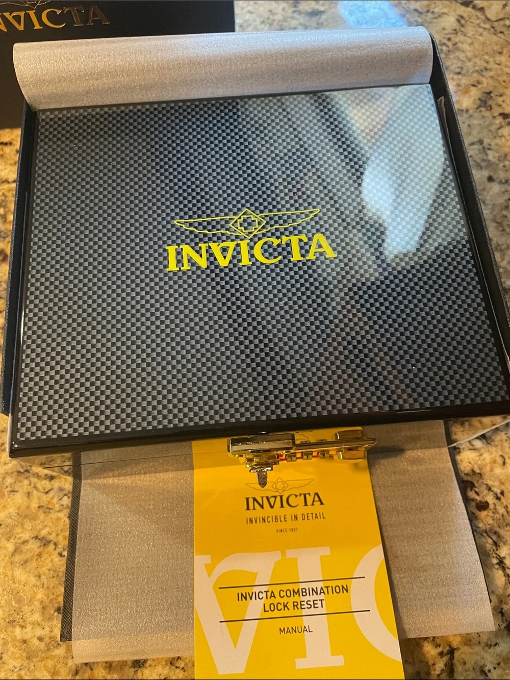 Invicta Celestial Naosia  White Strap Rose Gold-Tone Case Watch /Locking Case
